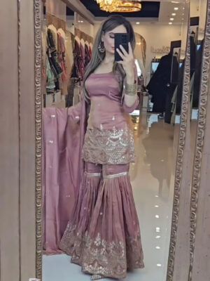 HEAVY CHINON SILK SHARARA