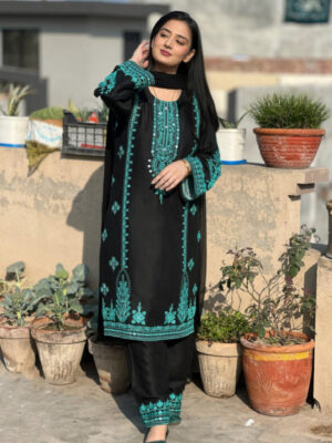 EMBROIDERED TOP BOTTOM DUPPATA