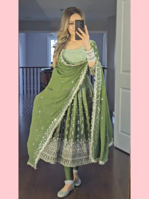 ELEGANT GREEN ANARKALI