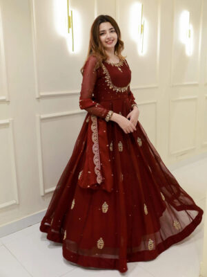 GEORGETTE GOWN WITH DUPATTA